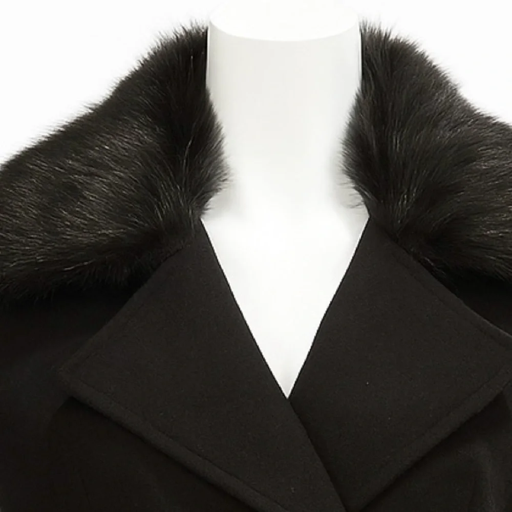 Robert Phillipe New York Quilted Wool-Blend Coat | Double-Breasted | Size M